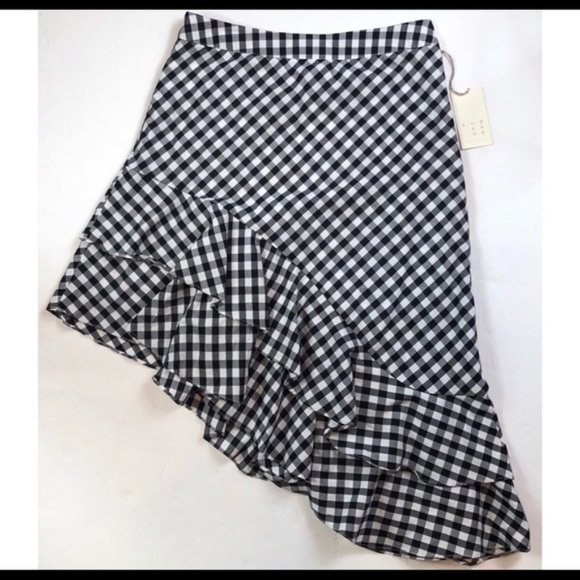 a new day Dresses & Skirts - NWT A New Day Black and White Gingham Ruffle Skirt